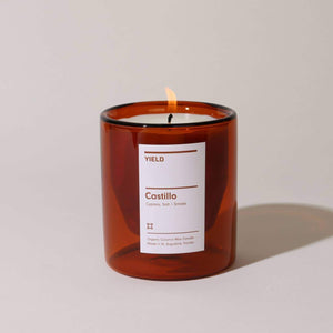 Castillo Double-Wall Amber Candle & cocktail glass